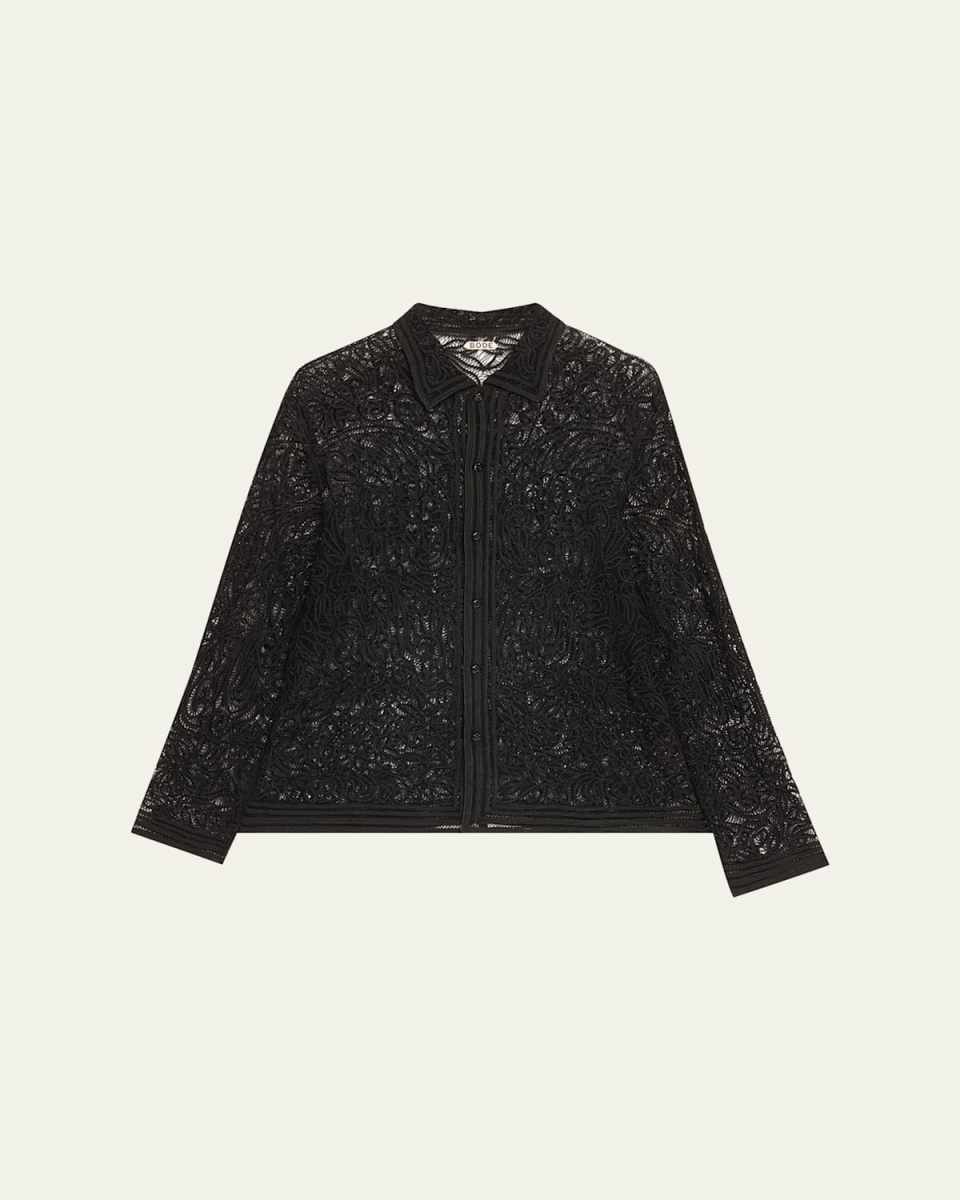 Blooming Threadwork Lace Shirt